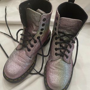 Dr. Marten 1460 Pascal Rainbow Glitter Iridescent Lace Up Boot